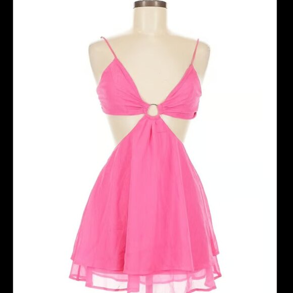 Lucy in the Sky Dresses & Skirts - NWT Lucy in the Sky Hot Pink Cutout Party Dress Backless Sz M $85 MSRP